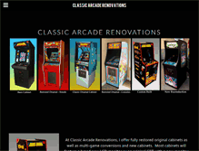 Tablet Screenshot of classicarcaderenovations.com